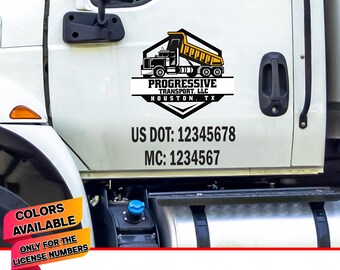 Truck Lettering Fully Customizable Trucking Decal Your Company Name or Logo Vinyl Sticker Door Lettering Truck Signs for Truck USDOT number
