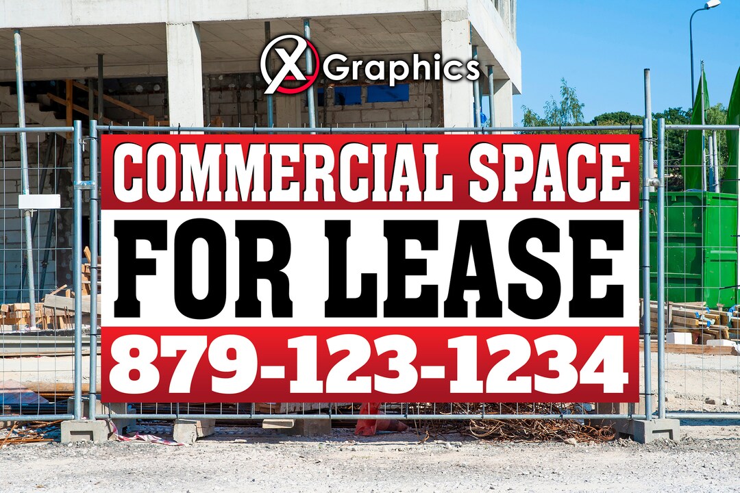 thumbnail image 2 of 2-Pack Bazic Plastic 'For Lease' Signs – 9x12 Inches – Weatherproof, Durable 2 of 4