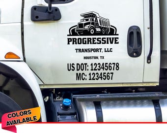 Truck Lettering Fully Customizable Trucking Decal Your Company Name or Logo Vinyl Sticker Door Lettering Truck Signs for Truck USDOT number