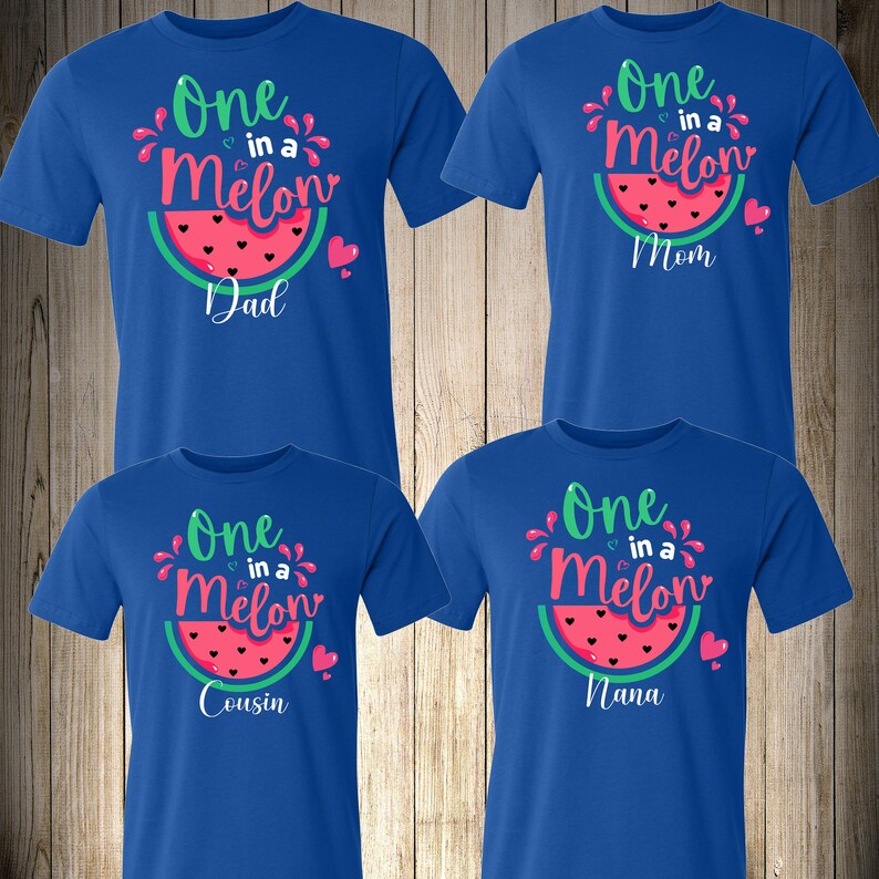 Melon Family Shirts Melon Birthday Girl Party One in a Melon Dad Mom ...