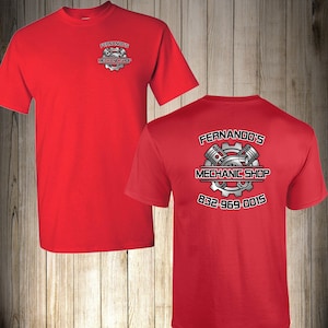 Customized Mechanic Shirt, Customized Mechanic Company Logo Shirt, Mechanic Shop Shirt, Mechanic Business Shirt, Mechanic Shirts Logo