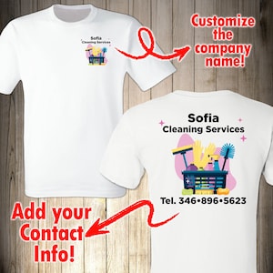 Customized Cleaning Business Logo Shirt, Customized Cleaning Company Logo Shirt, Cleaning Company Shirt, House Cleaning Business Shirt, Maid