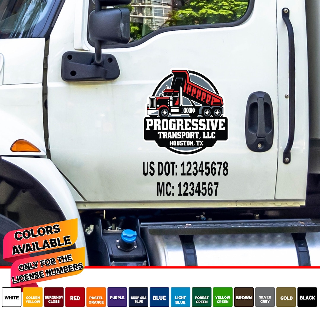 Truck Lettering Fully Customizable Trucking Decal Your Company Name or ...