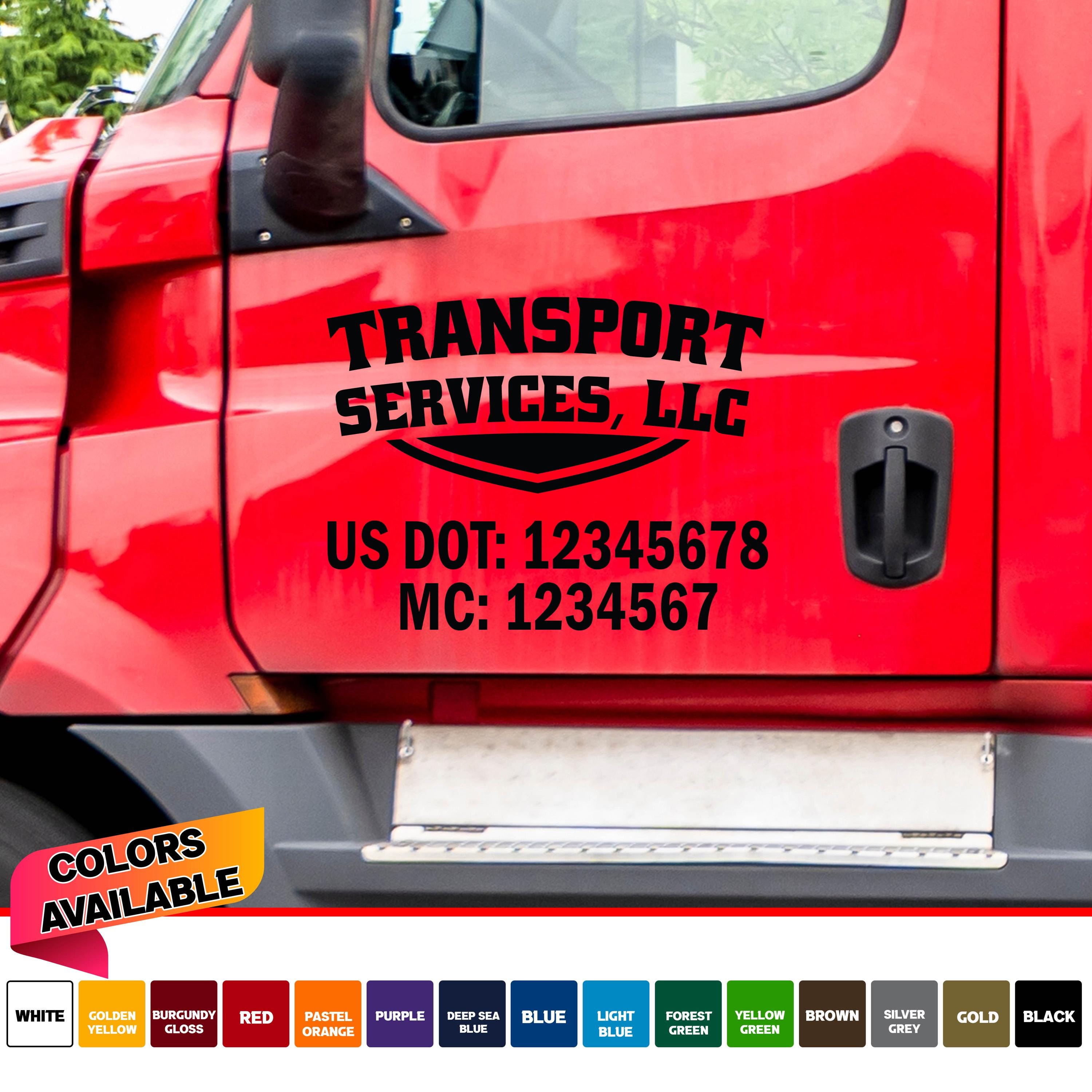 Truck Lettering Fully Customizable Trucking Decal Your Company Name or ...