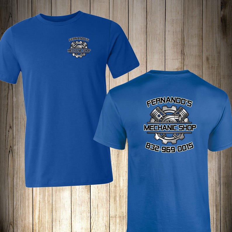 Customized Mechanic Shirt, Customized Mechanic Company Logo Shirt, Mechanic Shop Shirt, Mechanic Business Shirt, Mechanic Shirts Logo