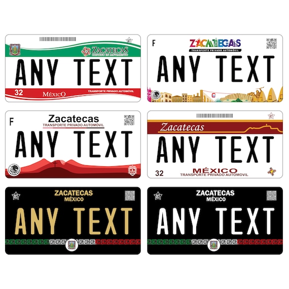 Personalized Aluminum Car Plates Car Plate Mexico Car Plates of