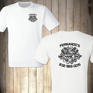 Customized Mechanic Shirt, Customized Mechanic Company Logo Shirt, Mechanic Shop Shirt, Mechanic Business Shirt, Mechanic Shirts Logo