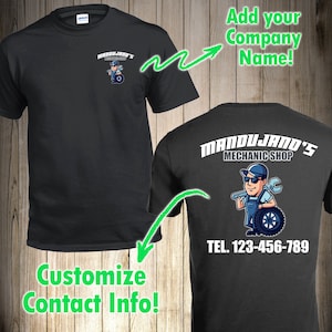 Customized Mechanic Shirt, Customized Mechanic Company Logo Shirt, Mechanic Shop Shirt, Mechanic Business Shirt, Mechanic Shirts Logo