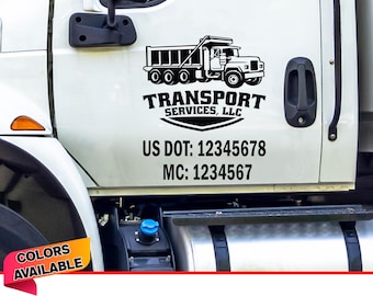 Truck Lettering Fully Customizable Trucking Decal Your Company Name or Logo Vinyl Sticker Door Lettering Truck Signs for Truck USDOT number