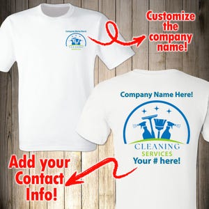 Customized Cleaning Business Logo Shirt, Customized Cleaning Company Logo Shirt, Cleaning Company Shirt, House Cleaning Business Shirt, Maid
