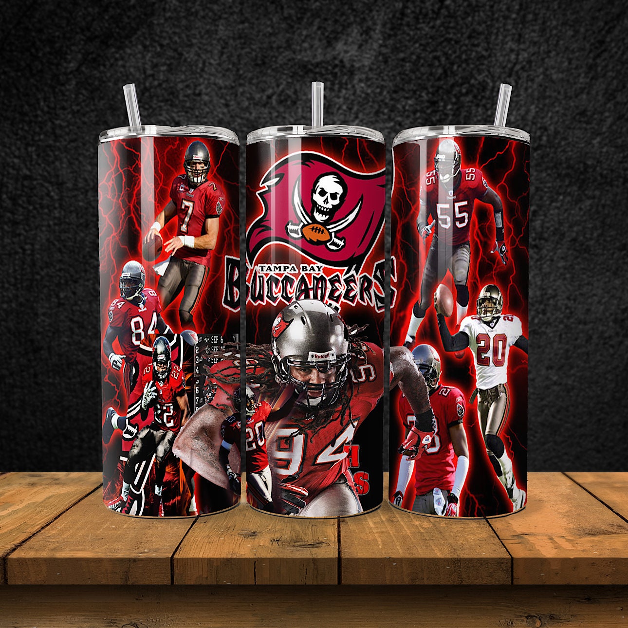 20OZ Skinny Stainless Steel Tampa Bay Buccaneers NFL Football Tumbler ...