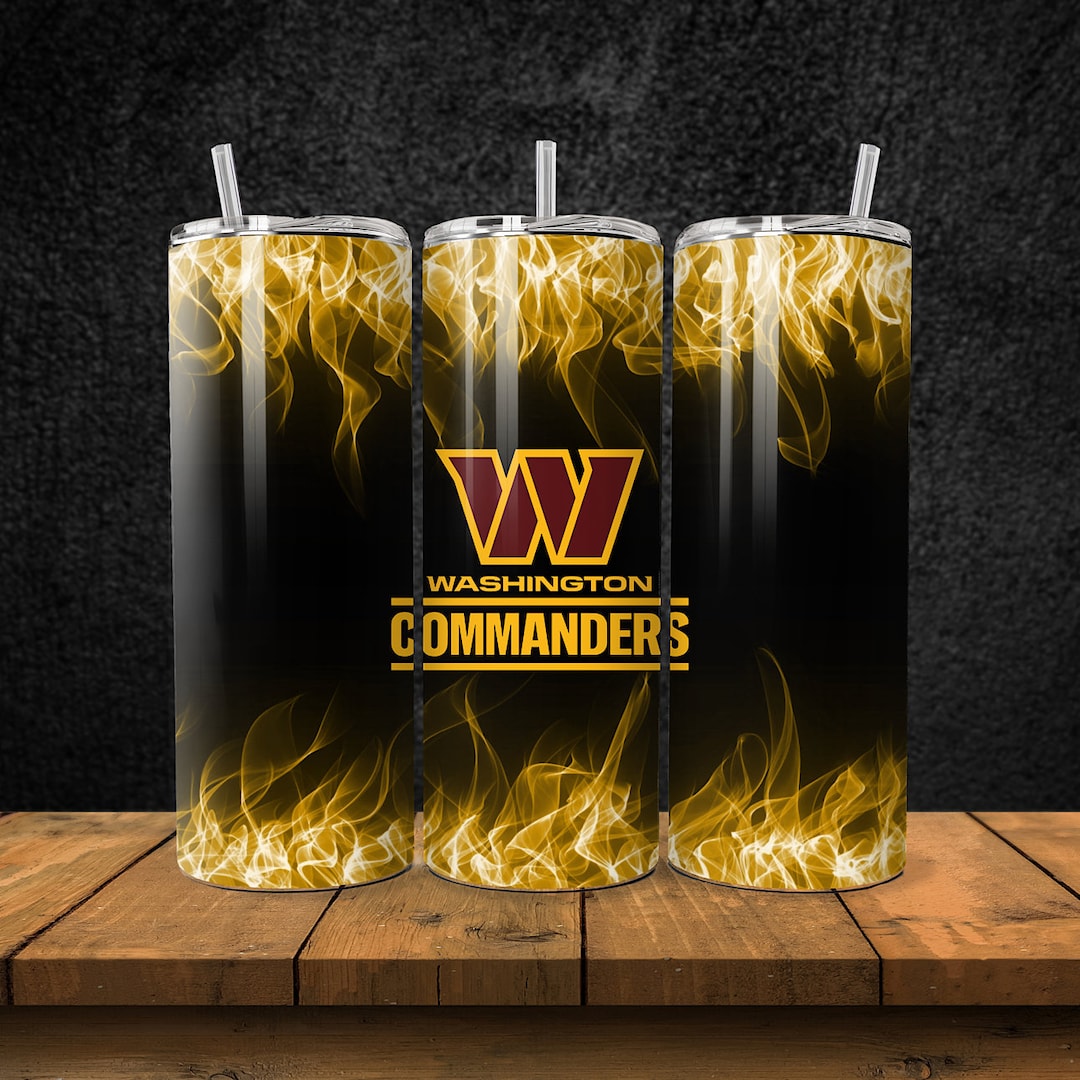20OZ Skinny Stainless Steel Washington Commanders NFL Football Tumbler ...