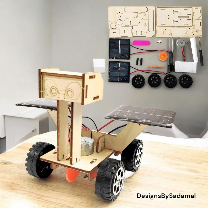 Kit Voiture Solaire En Bois DIY – 18 Pièces – Éducatif 8-14 Ans – Fonctionne Sans Piles – Cadeau Science Et Technologie