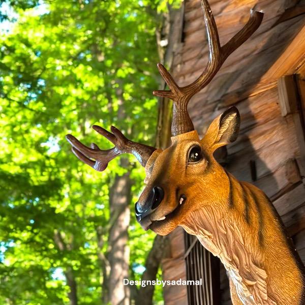 Anial Head Wall Decor Deer Head Wall Hanging Deer Antlers Head Wall