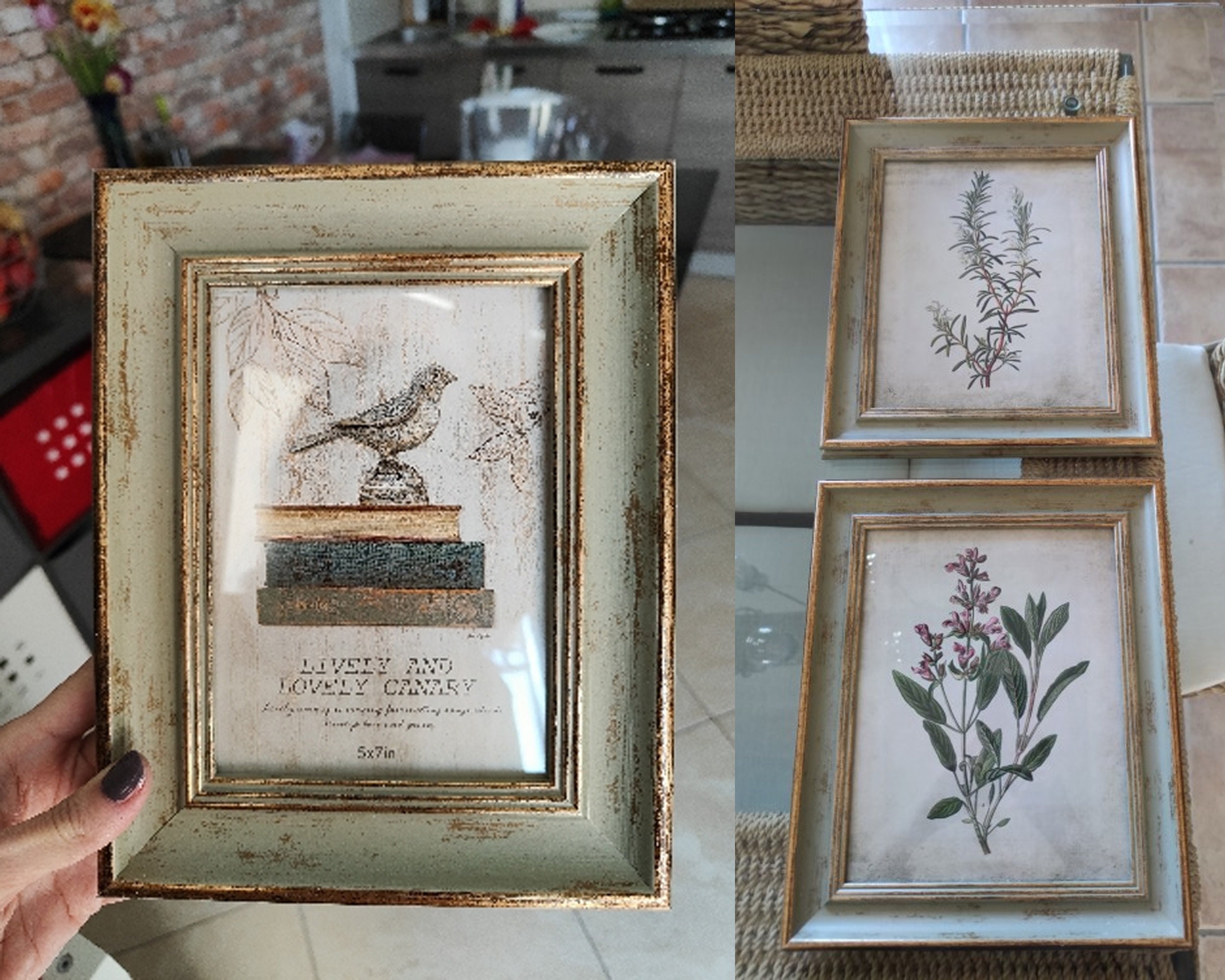 Retro Grün mit Goldlinie Rahmen -Vintage hölzerne Porträt-Fotorahmen - Hochzeitstag Retro Plakat-Rahmen -Weihnachtsgeschenke