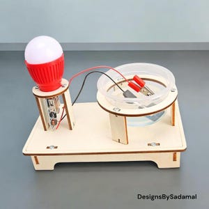 Trä DIY saltvattenkraftgenerator - DIY-leksaker för barn - Saltvattenkraftleksak - Vetenskapsprojekt - Pedagogisk teknikpryl