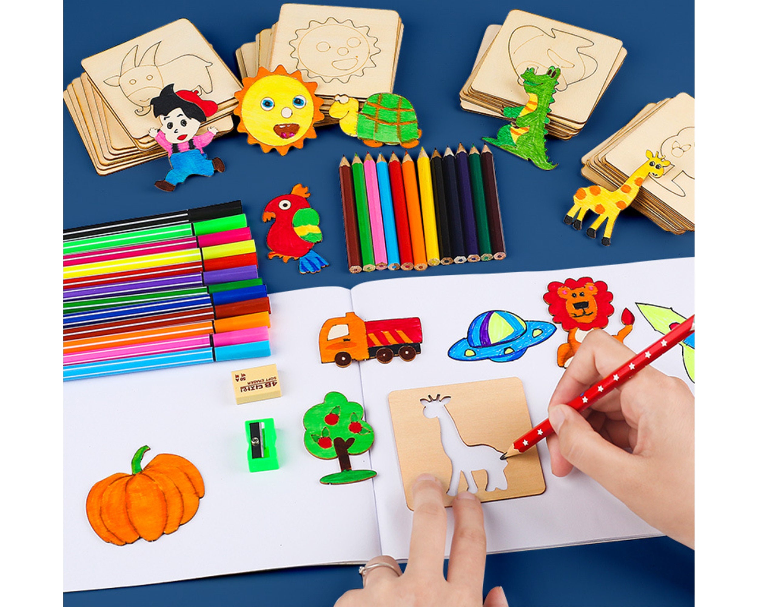 Premium Vector  Kids drawing everyday objects drawing set