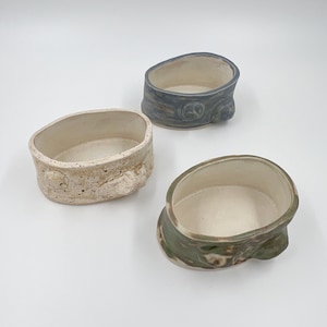 Handmade Deep Ceramic Bowl for Reptiles – Water Dish or Terrarium Plant Pot