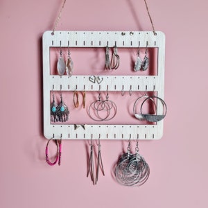 3 levels hanging earring display stand holder - jewellery display for markets - mother's day gift - hoop earring stand - stud earring holder