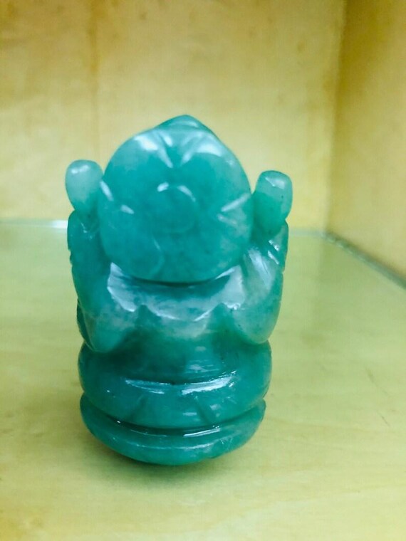 最終価格です！③天然石置物　アベンチュリンガネーシャ 石流通センター☆置物一点物☆彫刻置物ガネーシャ