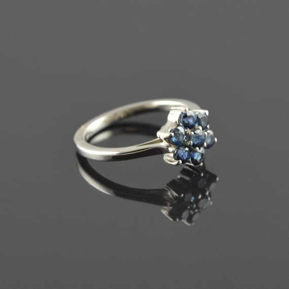 Blue Sapphire Sterling Silver Ring - 7 Ct September Birthstone, Chakra Healing, All Sizes 5-13 - View #3
