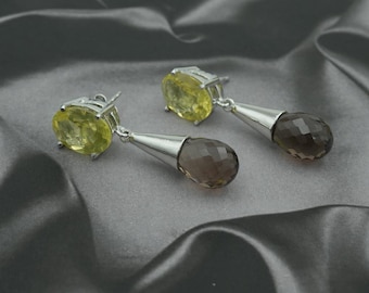 Orecchini a bottone in argento sterling placcato oro con pietra portafortuna di agosto in peridoto – 7 mm - Italia