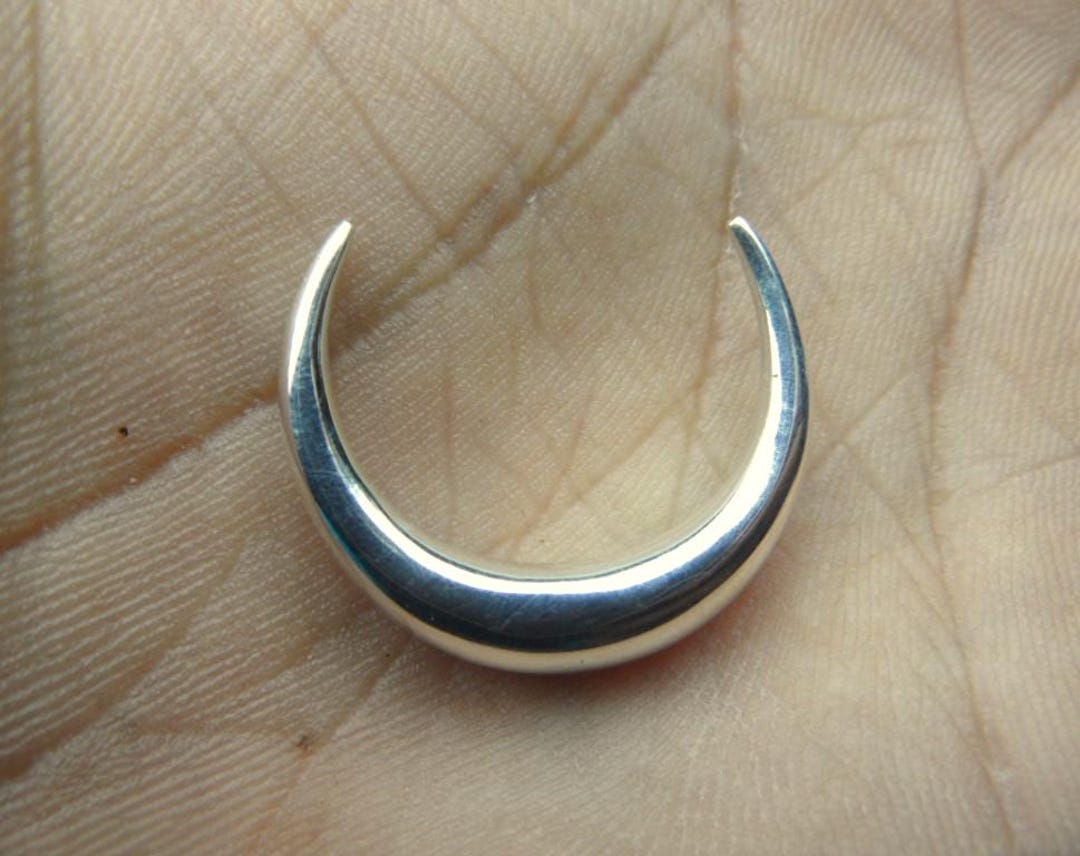 Sterling Silver Tusk Septum Pincher: Tribal Body Jewelry (2mm to 10mm ...