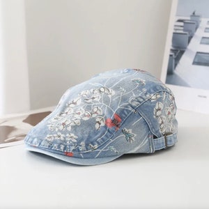 Blue Newsgirl Hat for Women, Woman Newsgirl Cap, Blue Newsboy Cap, Men Newsboy Hat, Women Maga Hat, Lady Von Dutch Hat, Women Maga Cap