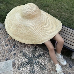 Extremely Large Hat, Summer Big Cap, Straw Large Cap, Women Bucket Sun hat, Women Beret Hat, Really Big Hat, 70cm,27" Width Hat
