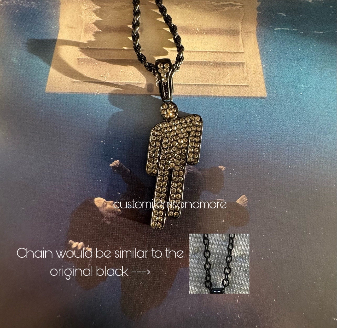 Billie Eilish inspiré colliers Blohsh en alliage de Zinc Pop Star chaîne pendentif bijoux