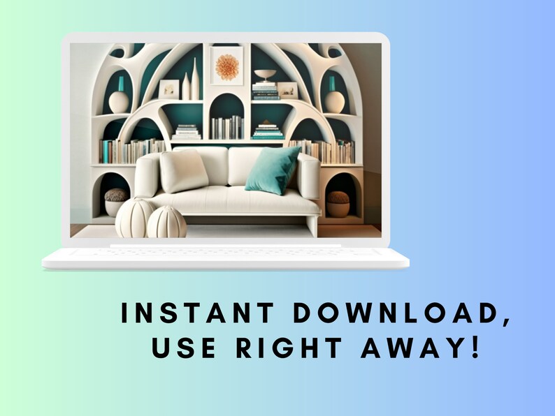 Home Office Zoom Virtual Backgrounds Arch Bookcase Etsy