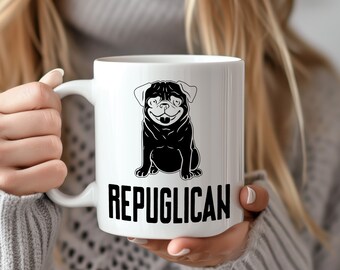 Repuglican Coffee Mug, Gift For Dog Lover, Funny Dog Coffee Mug, Cut Dog Mug, Dog Lover Cup, Political Mug, Republican Quote Mug, Republican