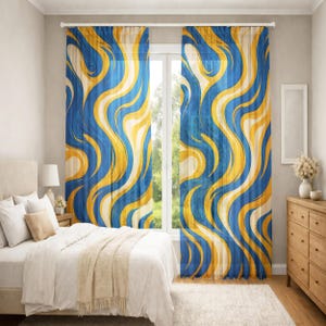 Graceful Natural Minimalist Sheer Curtains - Subtle Texture Neutral Voile - Light Filtering Window Panels for Living Room - Custom Made Size