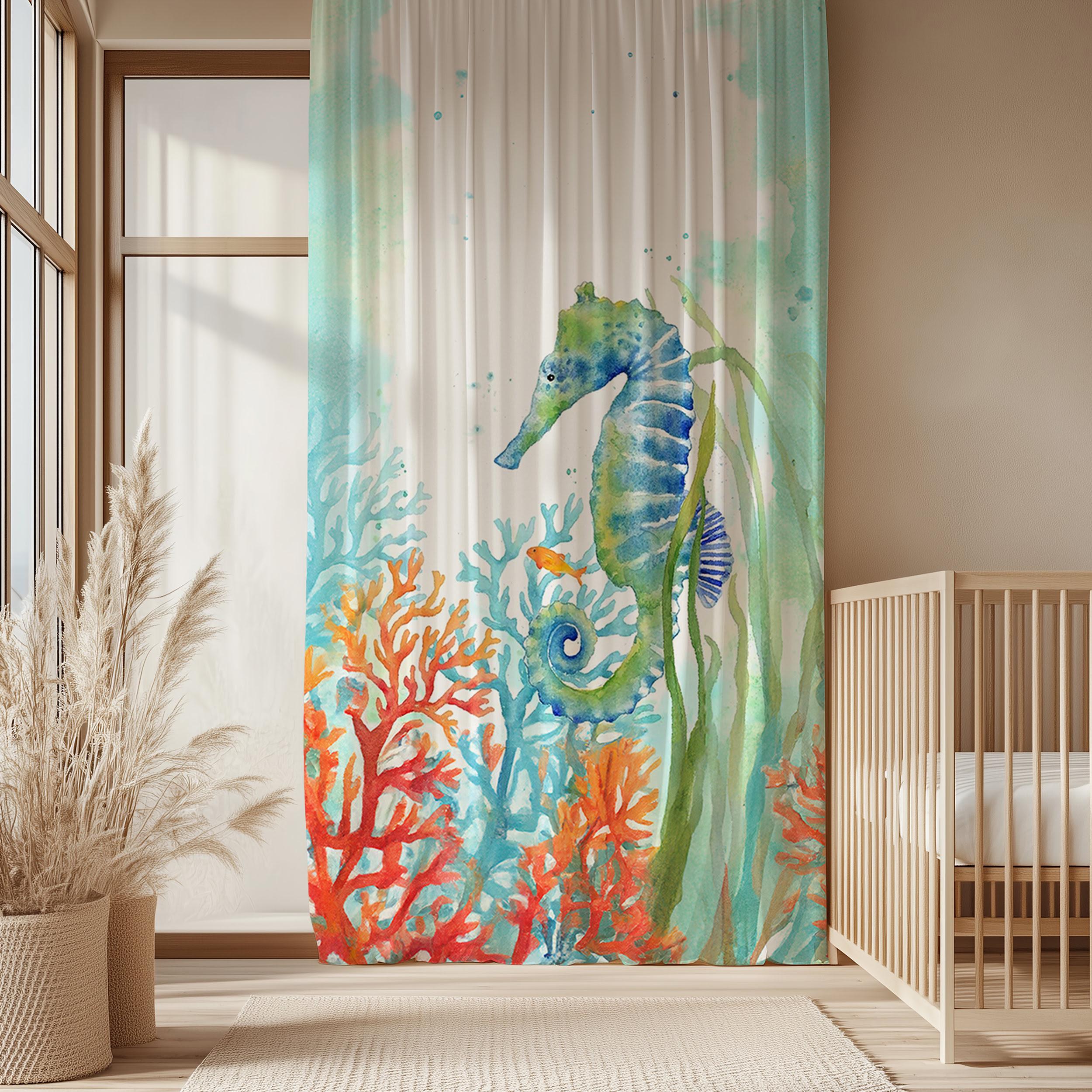 Korallen stoff vorhang