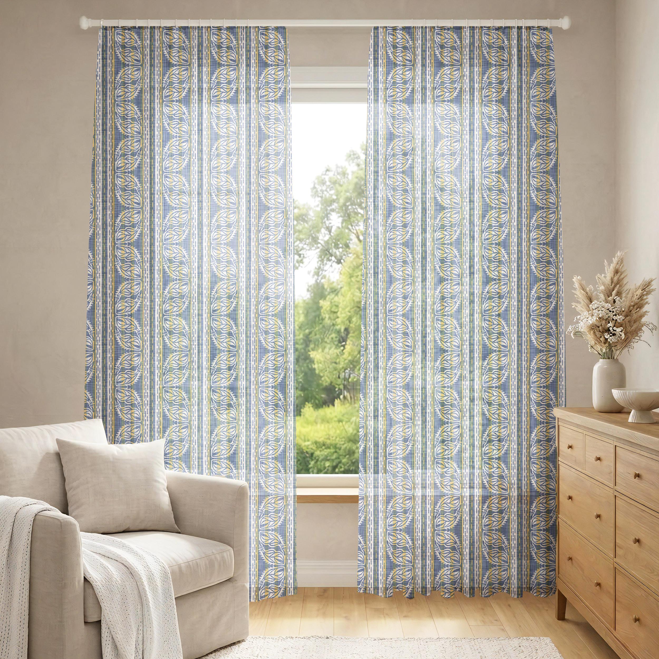 Cream Subtle Texture Sheer Curtain Panels | Voile Window Curtains ...