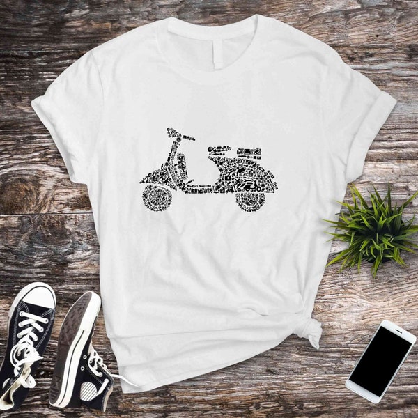Vespa Scooter Shirt, Scooter Rider T-Shirt, Vespa Scooter Tshirt, Classic Italian Vespa Shirt, Vespa Clup Shirt, Scooter Tee Shirt