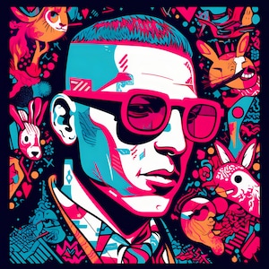 Paquete SVG inspirado en Bad Bunny - Descarga digital para proyectos de bricolaje, Cricut, silueta y más