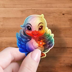 Set de pegatinas de cisnes de dibujos animados, pegatinas de animales adorables, pegatinas de cisnes kawaii, pegatinas para portátil, pegatinas para botellas de agua, pegatinas para agenda, arte de cisnes