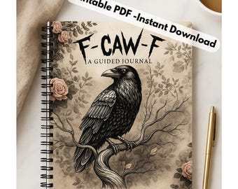 Diario guiado para soltar, descarga digital / Cuaderno imprimible de autocuidado, indicaciones de sanación y terapia