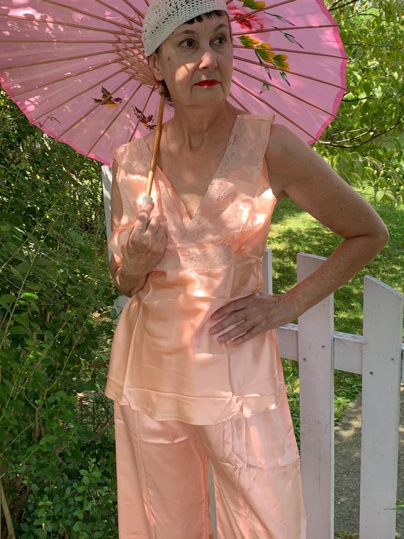 Gorgeous 1930's Satin Rayon/Pajamas, Loungewear, … - image 7