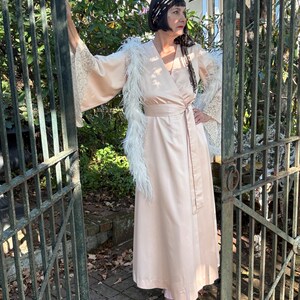 vintage satin dressing gown Exquisite Antique Hand Embroidered Couture Silk Dressing Gown at 1stDibs