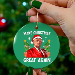 Trump MAGA xmas decor Trump Tree Ornament Funny Trump Christmas ornament Pro Funny Trump Ornament make xmas great decor holiday ornament