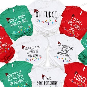 A Christmas story family shirt movie quotes shirt matching family tee christmas story t shirt family custom holiday apparel kids christmas
