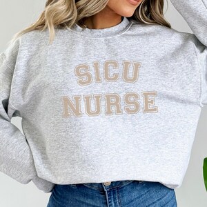 Retro sicu nurse sweatshirt groovy sicu nurse varsity sicu nurse appreciation gift surgical icu nurse graduation gift student nursing gift