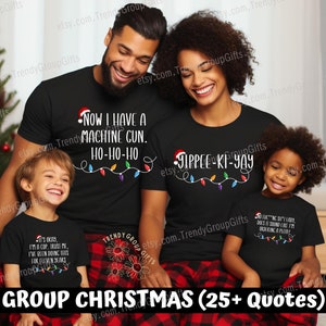Yippee Ki Yay christmas PJ Die xmas hard movie quotes shirts funny holiday action matching family tee Bruce willis Hans gruber Xmas movie PJ