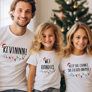 Home alon movie quote shirts Kevin Matching family Christmas shirt group funny Christmas cousin crew mom dad kid siblings christmas outfit
