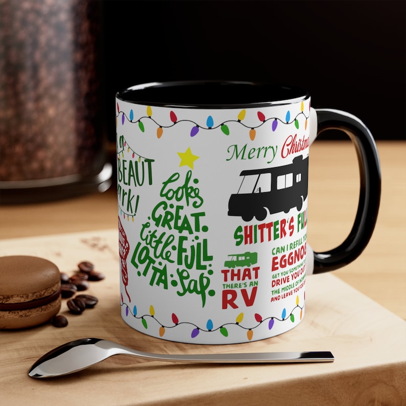 National lampoons mug christmas vacation mug xmas movie mug funny holiday coffee mug two tone mug gifts for coworker kitchen holiday decor image 8