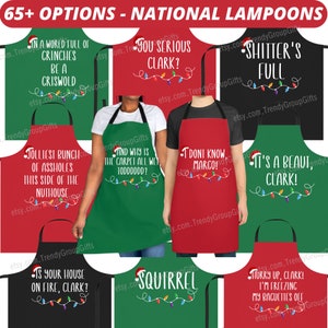 National Lampoons Christmas apron funny holiday gift matching family Christmas group holiday apparel work matching xmas griswold apron gifts