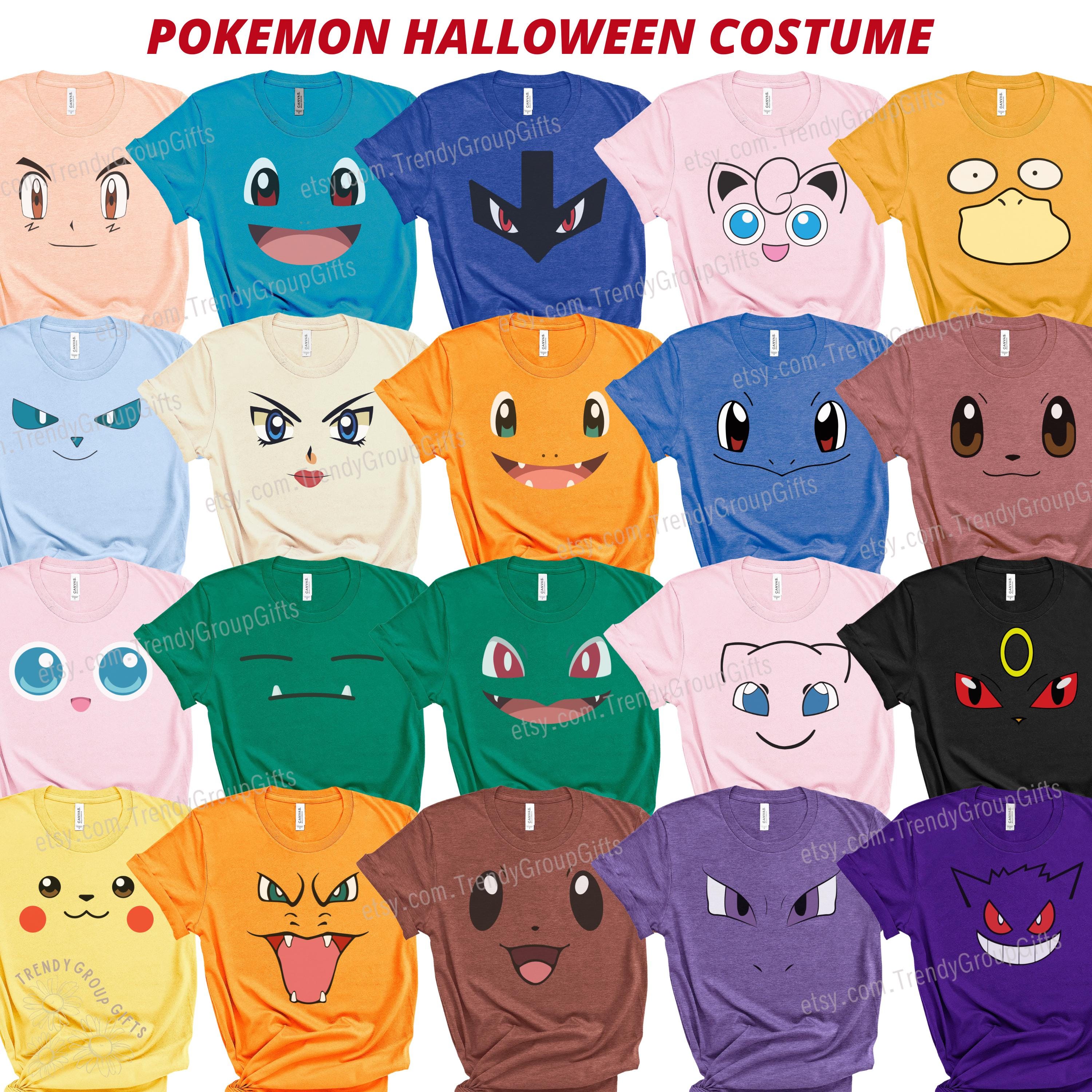 Poke mon Group halloween costume anime halloween shirt youth cheer shirt bff couple teacher halloween large group costume family sibling diy