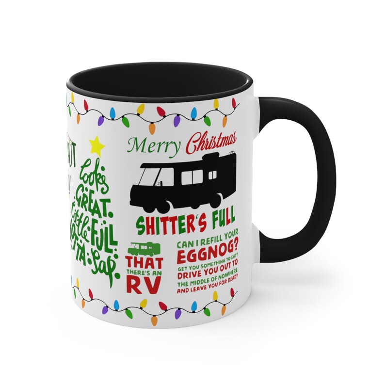 National lampoons mug christmas vacation mug xmas movie mug funny holiday coffee mug two tone mug gifts for coworker kitchen holiday decor image 7